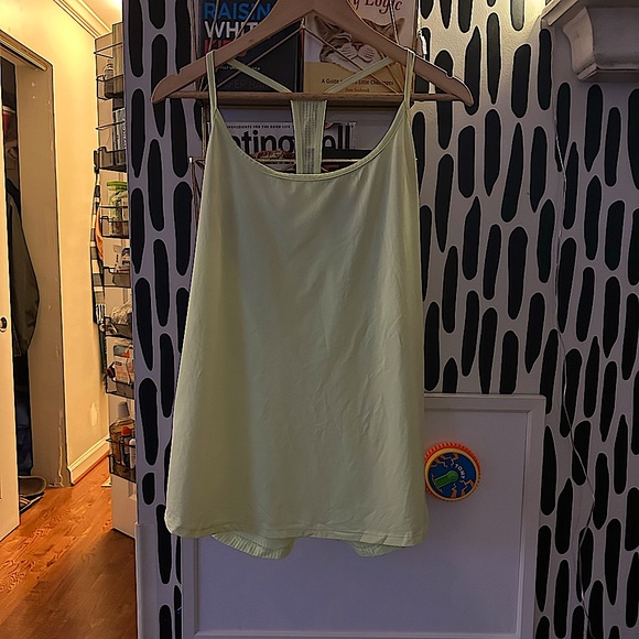 Under Armour Fly By Racing Back Tank in Neon Yellow - Picture 8 of 9